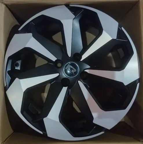 Rodas Aro 17 Tarantula 4x100 Pretas Semibrilho Diamantadas Novas