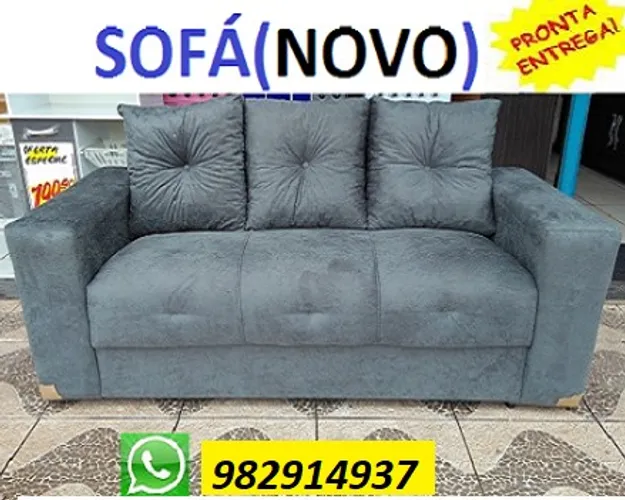 Mega Promoção de Sofa 3 Lugares Com Almofadas +Frete Gratis!!