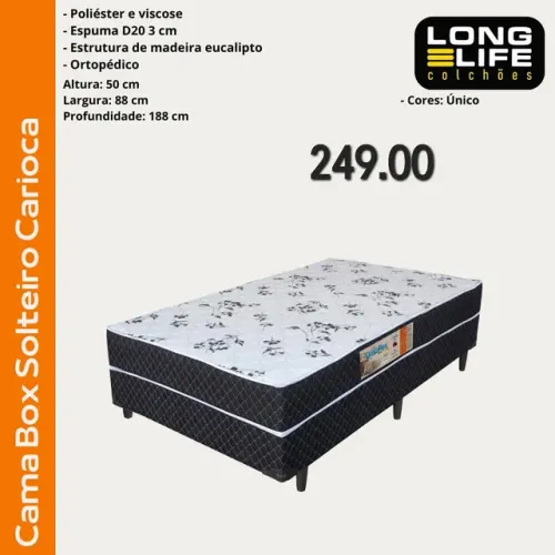 Cama box solteiro ortopédica _ pronta entrega 
