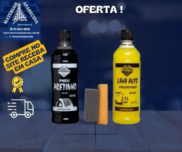 Kit Shampoo Pneu Pretinho  Gitanes 4 pecas - novo