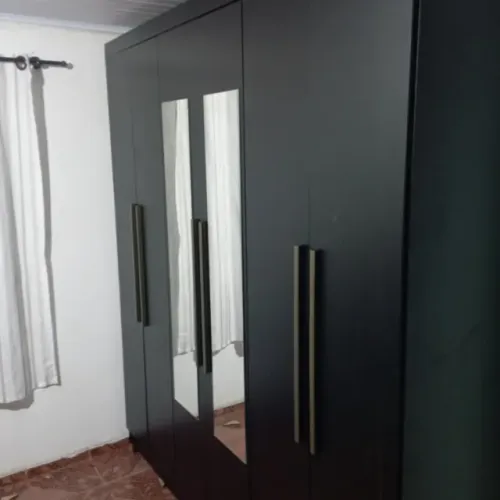 Promoção Guarda Roupa Preto 6 portas - 3C