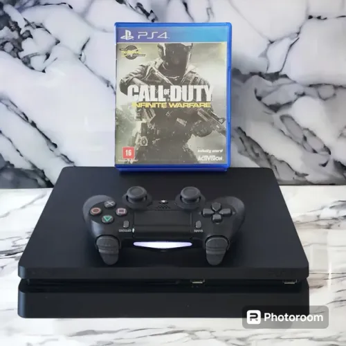 PS4 Slim 500GB c/ Jogos (CALL OF DUTTY) - Oferta Imperdível!