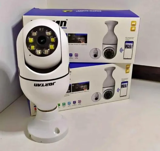 Camera de Segurança Soquete 360 Graus Com infravermelho Conexão Wi-fi