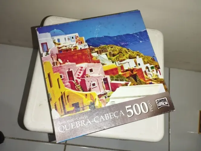 Quebra-cabeça Santorini, Grécia (500 peças) + Bônus - Game Office / Toyster