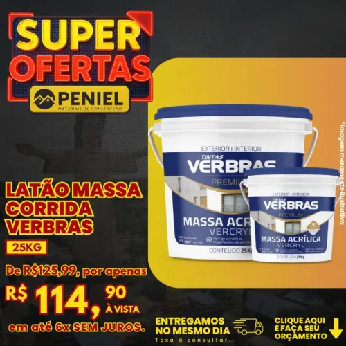 Latão Massa Corrida Verbras 25 kg