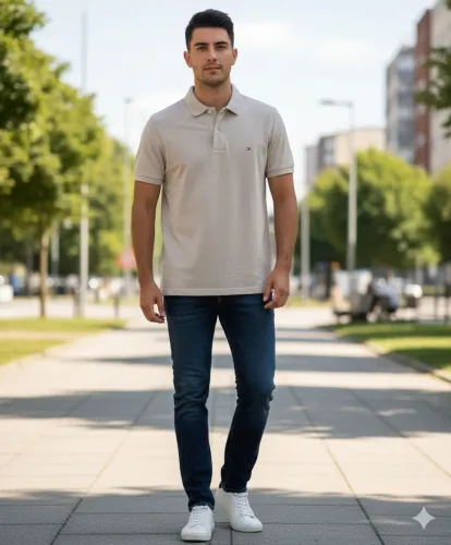 Camisa pólo masculina Tam M Tommy Hilfiger original 