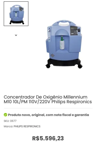 Concentrador de Oxigênio 