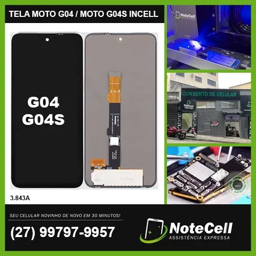 Tela Display Para Moto G04 Original / Moto G04S Original 3.843A - Instalação Expressa