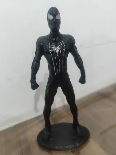 Boneco Spiderman Black de resina
