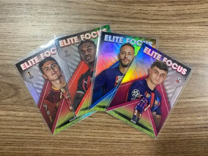 Lote Cards Elite Focus - Superstars 22/23 - Pedri, Dybala e Rafael Leão