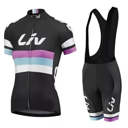 Conjunto de ciclismo Feminino Bretele e camisa Liv