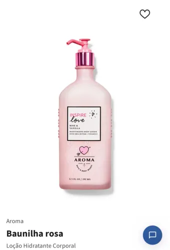 Loção Hidratante Corporal Baunilha Rosa - Bath and body works