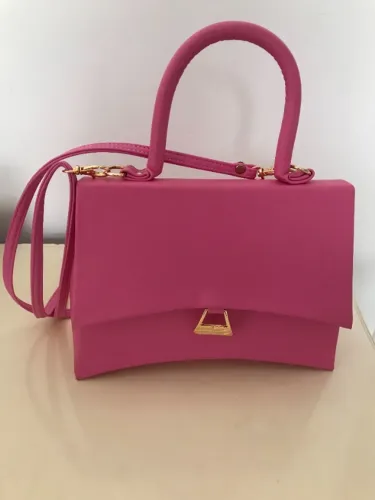 Bolsa Rosa Tiracolo De Mão Com Alça Da Birô Shop