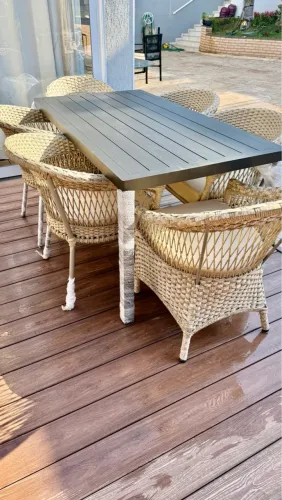 Conjunto de mesa de jantar com 6 cadeiras
