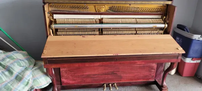 Aceito troca piano hofmann e czerny wien xiv linzerstr 174-180 1945 teclas de marfim