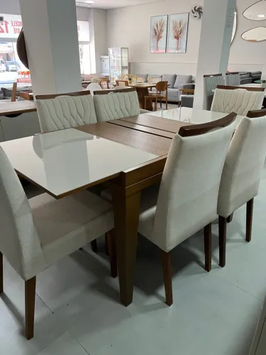 Mesa Extensível com 6 Cadeiras NOVO PRONTA ENTREGA