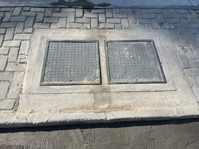 Tampas galvanizadas chapa rugada 3/16mm