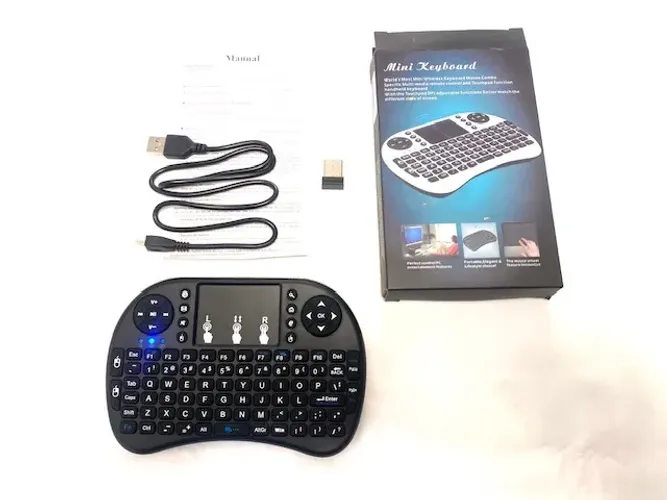 MINI KEYBOARD WIRELESS USB TOUCHPAD USADO COMO NOVO LER DESC