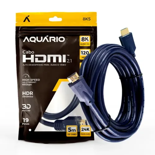 Cabo Hdmi Blindado 2.1 5 Metros Ultra Hd 4k 8k 120hz Ps5 Tv