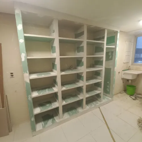 Gesso Drywall closet forro parede