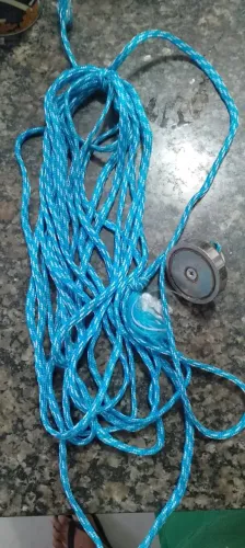Kit Super Iman Para Pesca Magnetica 30kg De Tração + Corda Azul