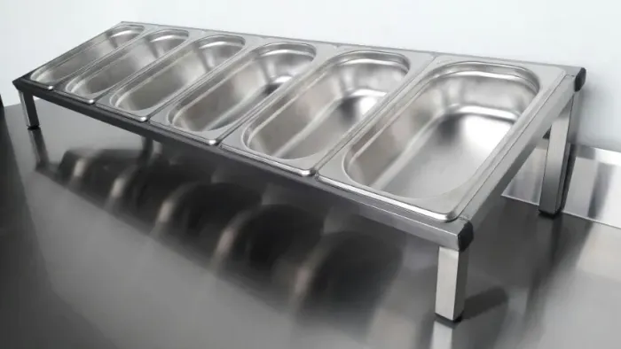 Condimentadora modelo de bancada com 6 cubas - item novo direto de fabrica 