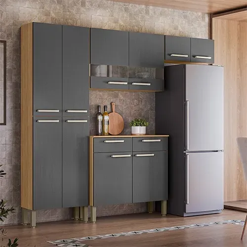 COZINHA 100% MDF COM BALCÃO