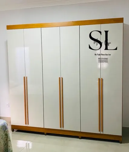 Guarda Roupa Casal Atlanta 100% MDF - 2,40 Largura