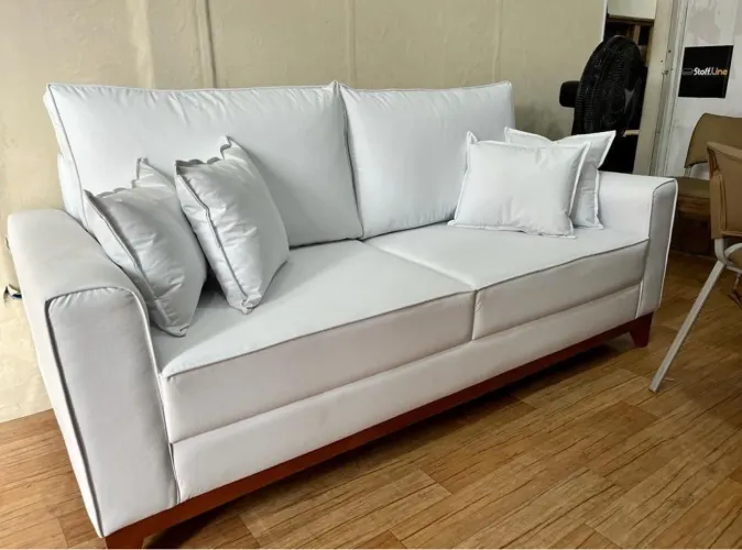 Sofá Branco Moderno 3 Lugares