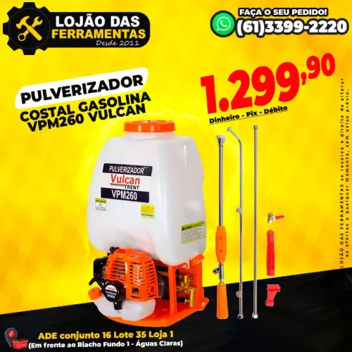 Pulverizador Costal Gasolina Vpm260 Vulcan