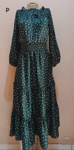 Vestido Feminino Poá Manga Longa