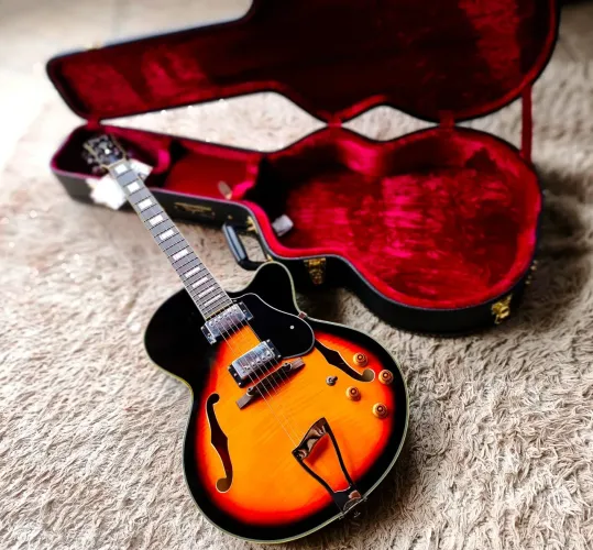 GUITARRA TAGIMA JAZZ 1900 SEMI-ACÚSTICA COM CASE RÍGIDA