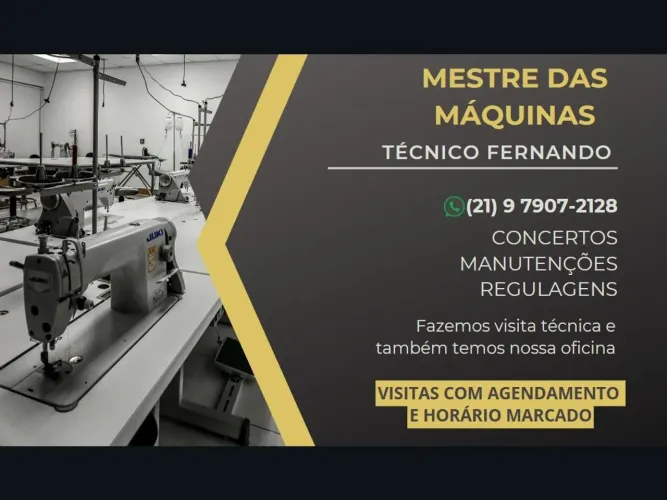 Técnico especializado em máquina de costura industrial 