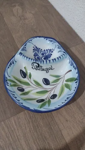 Porcelana portuguesa pintado a mão olivas