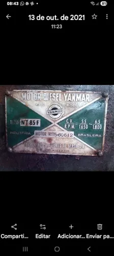 Motor yanmar yamar NT85 + bomba 4cv