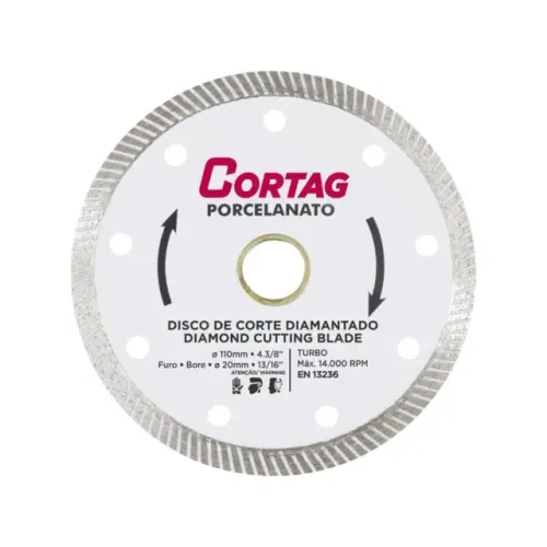 Disco Diamantado- Porcelanato 110 mm Cortag