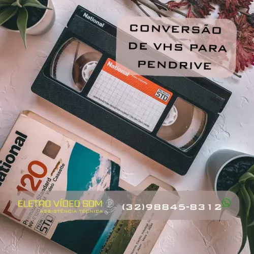 Conversão de VHS, DVD, fita k7(...)