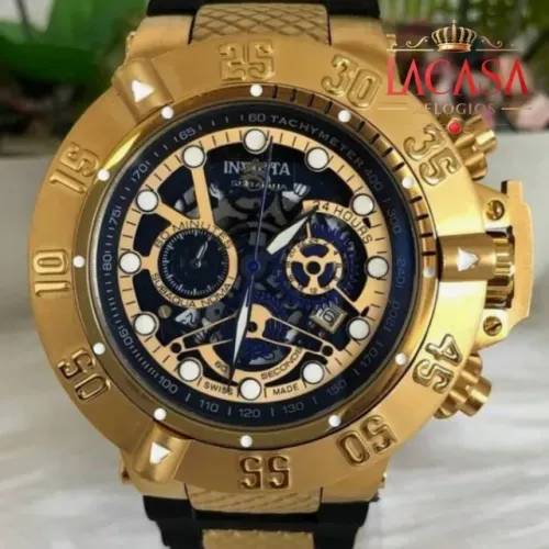 PROMOÇÃO Relógio Masculino SUBAQUANOMA III DOURADO - Exclusividade e Elegância
