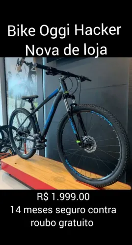 Bike Oggi NOVA de loja R$ 1.999 00 com 14 meses seguro contra roubo e furto gratuito 