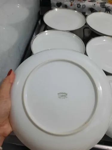 6 pratos de almoço porcelana Schmidt