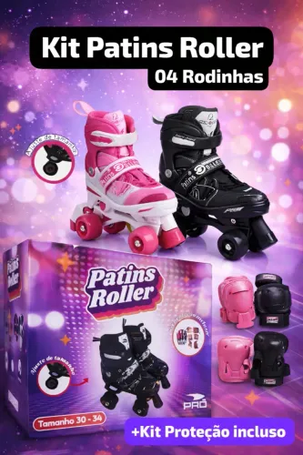 Kit Patins Roller + Proteção incluso