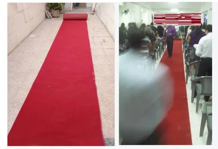 Passarela tapete na cor vermelha 17,30 MTs