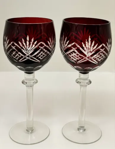 Par de taças de cristal