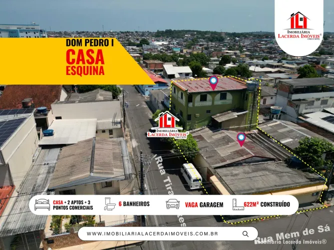 Prédio Misto no Dom Pedro I com 2 Apartamentos e 3 Pontos Comerciais