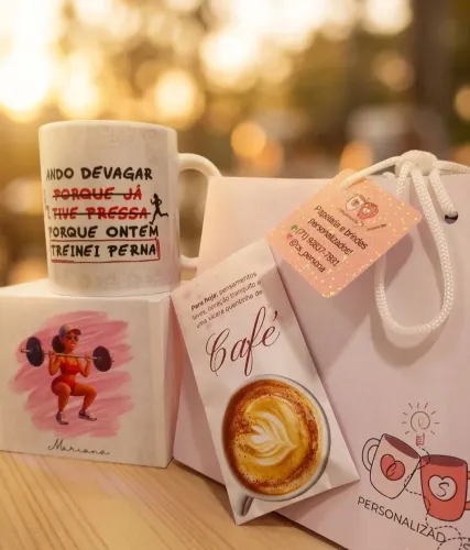 Caneca personalizada - com cappuccino (sachê)