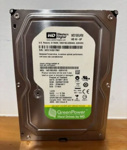 Hd 1 tera western digital funcionando perfeitamente