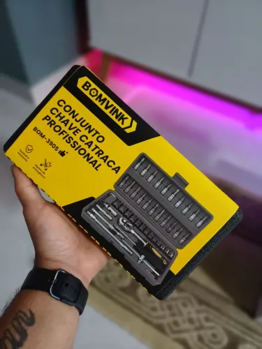 ? KIT DE CHAVES E SOQUETES BOMVINK - PROFISSIONAL 46 PEÇAS ?