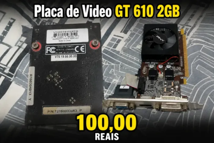 Placa de vídeo GT 610 2GB