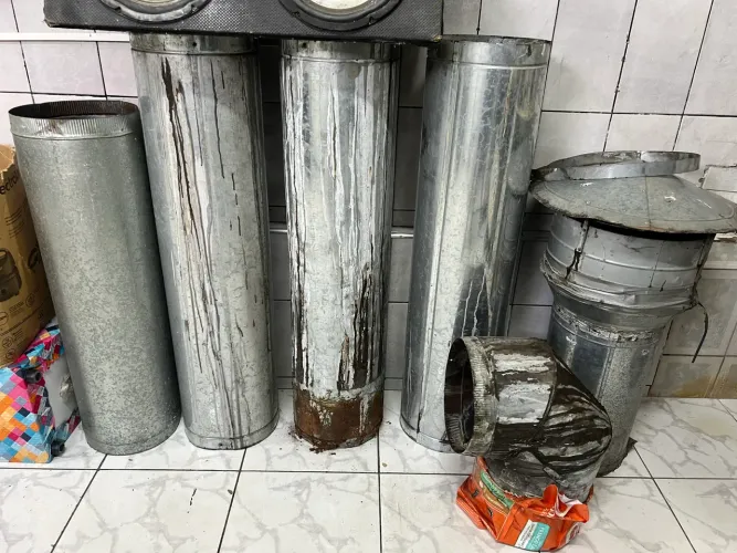 Coifa industrial 1,20 4 metros de tudo e motor 30 polegadas 