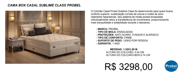 Colchão Sublime + box - entrega gratis 